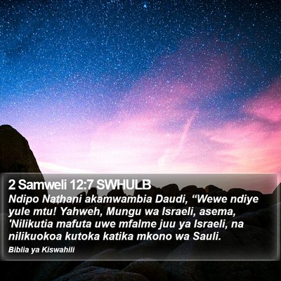 2 Samweli 12:7 SWHULB Bible Verse Image