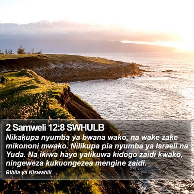 2 Samweli 12:8 SWHULB Bible Verse Image