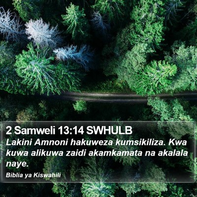 2 Samweli 13:14 SWHULB Bible Verse Image