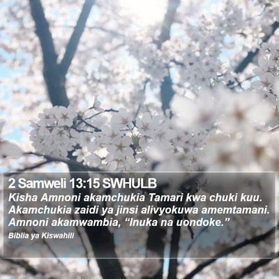 2 Samweli 13:15 SWHULB Bible Verse Image