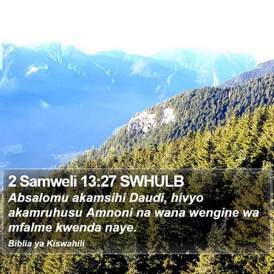 2 Samweli 13:27 SWHULB Bible Verse Image