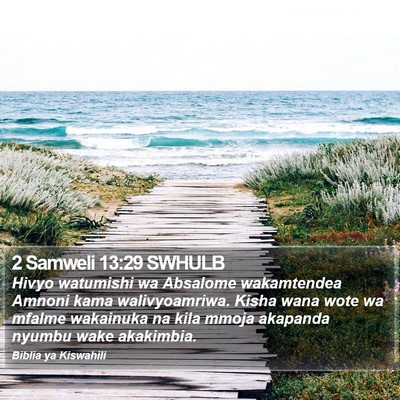 2 Samweli 13:29 SWHULB Bible Verse Image