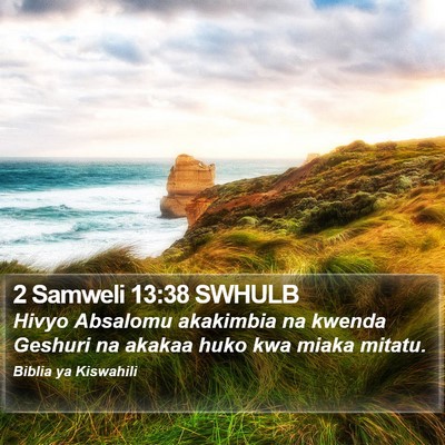 2 Samweli 13:38 SWHULB Bible Verse Image