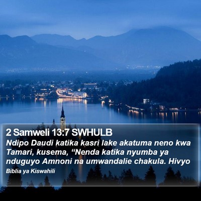 2 Samweli 13:7 SWHULB Bible Verse Image