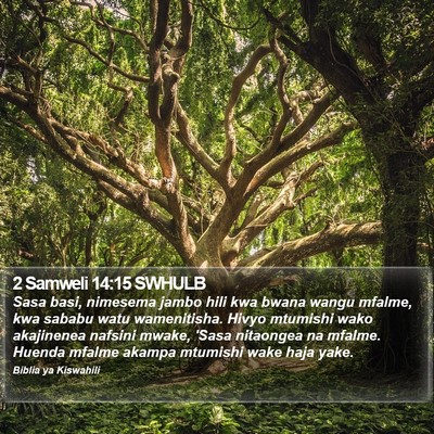 2 Samweli 14:15 SWHULB Bible Verse Image