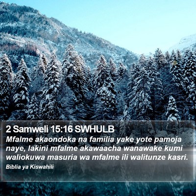 2 Samweli 15:16 SWHULB Bible Verse Image