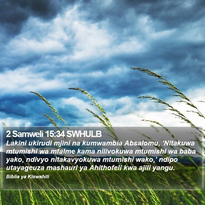 2 Samweli 15:34 SWHULB Bible Verse Image
