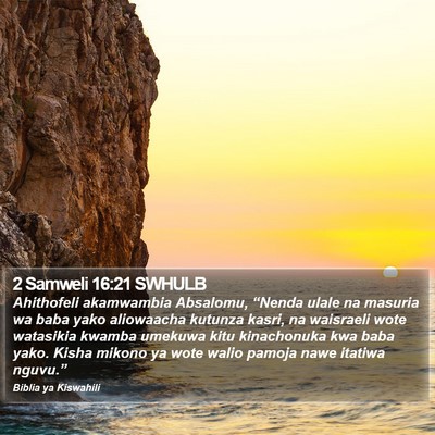 2 Samweli 16:21 SWHULB Bible Verse Image