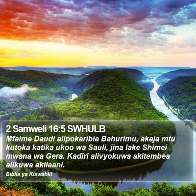 2 Samweli 16:5 SWHULB Bible Verse Image