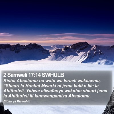 2 Samweli 17:14 SWHULB Bible Verse Image