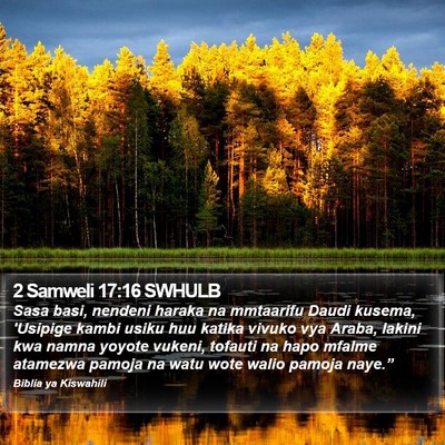 2 Samweli 17:16 SWHULB Bible Verse Image