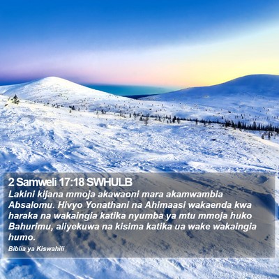 2 Samweli 17:18 SWHULB Bible Verse Image