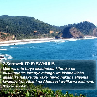 2 Samweli 17:19 SWHULB Bible Verse Image
