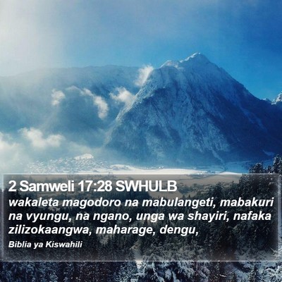 2 Samweli 17:28 SWHULB Bible Verse Image