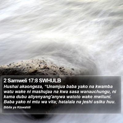 2 Samweli 17:8 SWHULB Bible Verse Image
