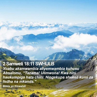 2 Samweli 18:11 SWHULB Bible Verse Image