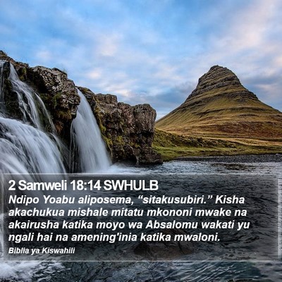 2 Samweli 18:14 SWHULB Bible Verse Image