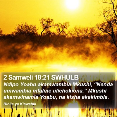 2 Samweli 18:21 SWHULB Bible Verse Image