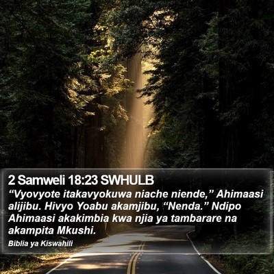 2 Samweli 18:23 SWHULB Bible Verse Image
