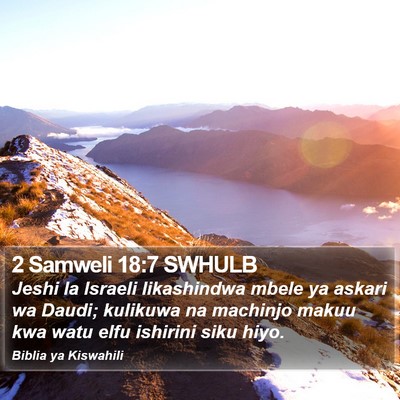 2 Samweli 18:7 SWHULB Bible Verse Image