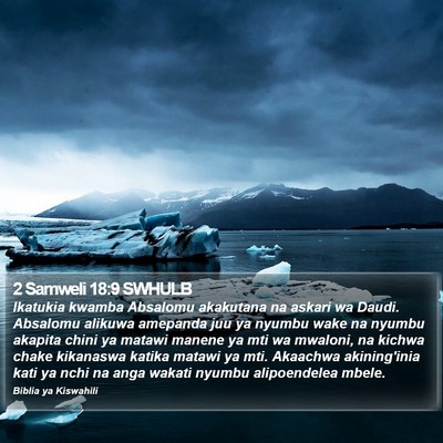 2 Samweli 18:9 SWHULB Bible Verse Image
