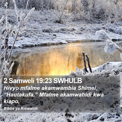 2 Samweli 19:23 SWHULB Bible Verse Image