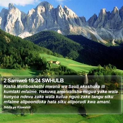 2 Samweli 19:24 SWHULB Bible Verse Image