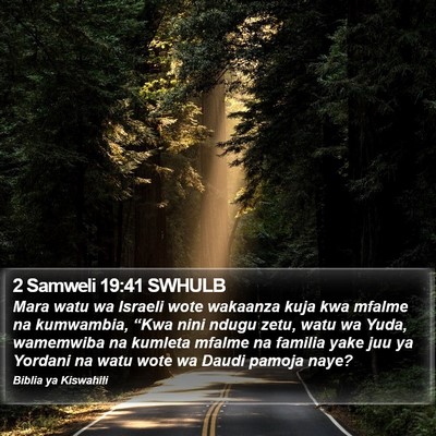2 Samweli 19:41 SWHULB Bible Verse Image