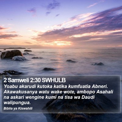 2 Samweli 2:30 SWHULB Bible Verse Image