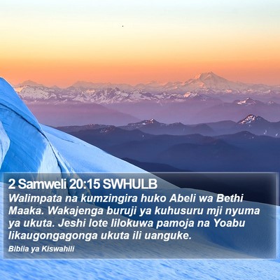 2 Samweli 20:15 SWHULB Bible Verse Image