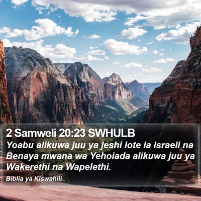 2 Samweli 20:23 SWHULB Bible Verse Image