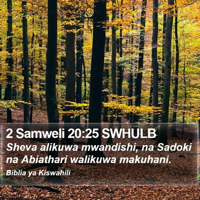 2 Samweli 20:25 SWHULB Bible Verse Image