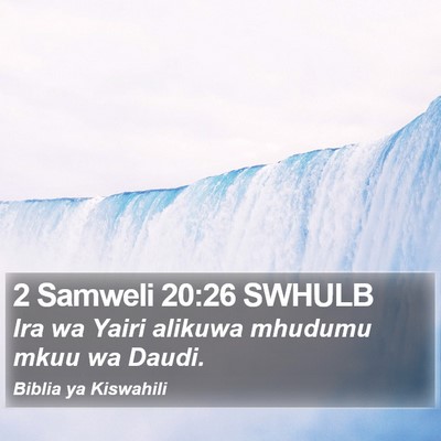 2 Samweli 20:26 SWHULB Bible Verse Image