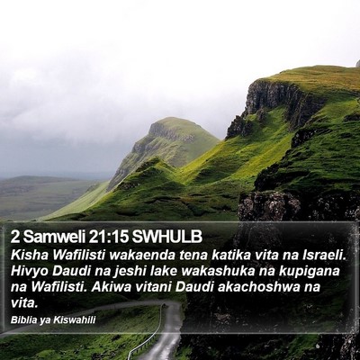 2 Samweli 21:15 SWHULB Bible Verse Image