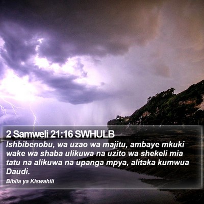 2 Samweli 21:16 SWHULB Bible Verse Image