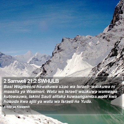 2 Samweli 21:2 SWHULB Bible Verse Image