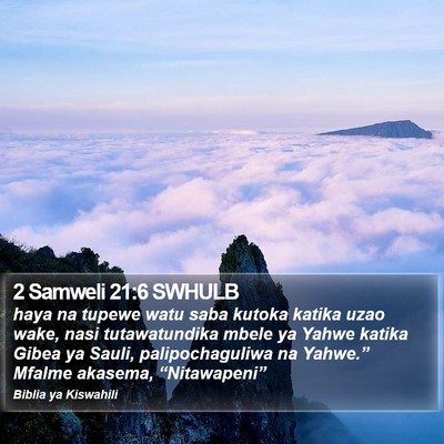 2 Samweli 21:6 SWHULB Bible Verse Image