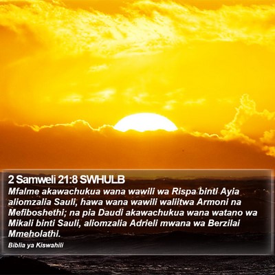2 Samweli 21:8 SWHULB Bible Verse Image