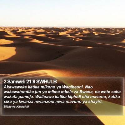 2 Samweli 21:9 SWHULB Bible Verse Image