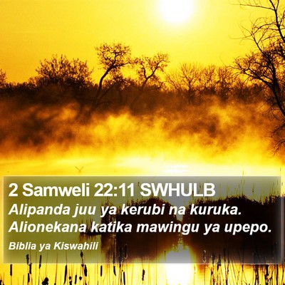 2 Samweli 22:11 SWHULB Bible Verse Image