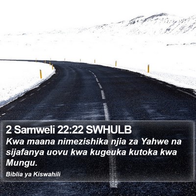 2 Samweli 22:22 SWHULB Bible Verse Image