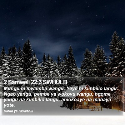 2 Samweli 22:3 SWHULB Bible Verse Image