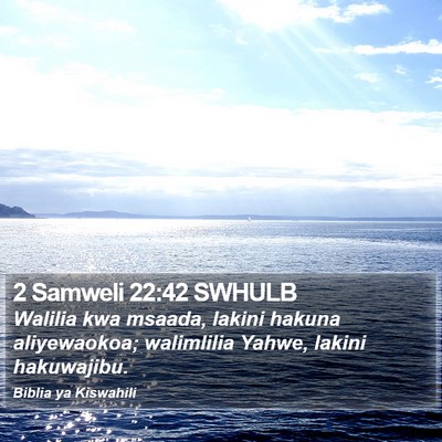 2 Samweli 22:42 SWHULB Bible Verse Image