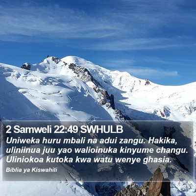 2 Samweli 22:49 SWHULB Bible Verse Image