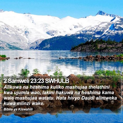 2 Samweli 23:23 SWHULB Bible Verse Image