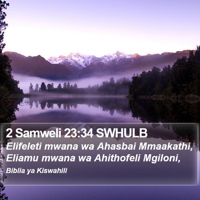 2 Samweli 23:34 SWHULB Bible Verse Image