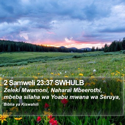 2 Samweli 23:37 SWHULB Bible Verse Image
