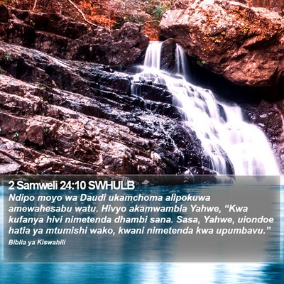 2 Samweli 24:10 SWHULB Bible Verse Image