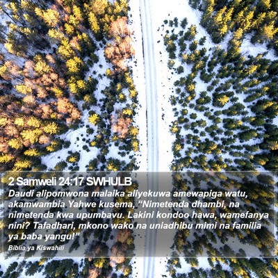 2 Samweli 24:17 SWHULB Bible Verse Image
