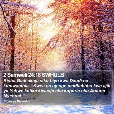 2 Samweli 24:18 SWHULB Bible Verse Image